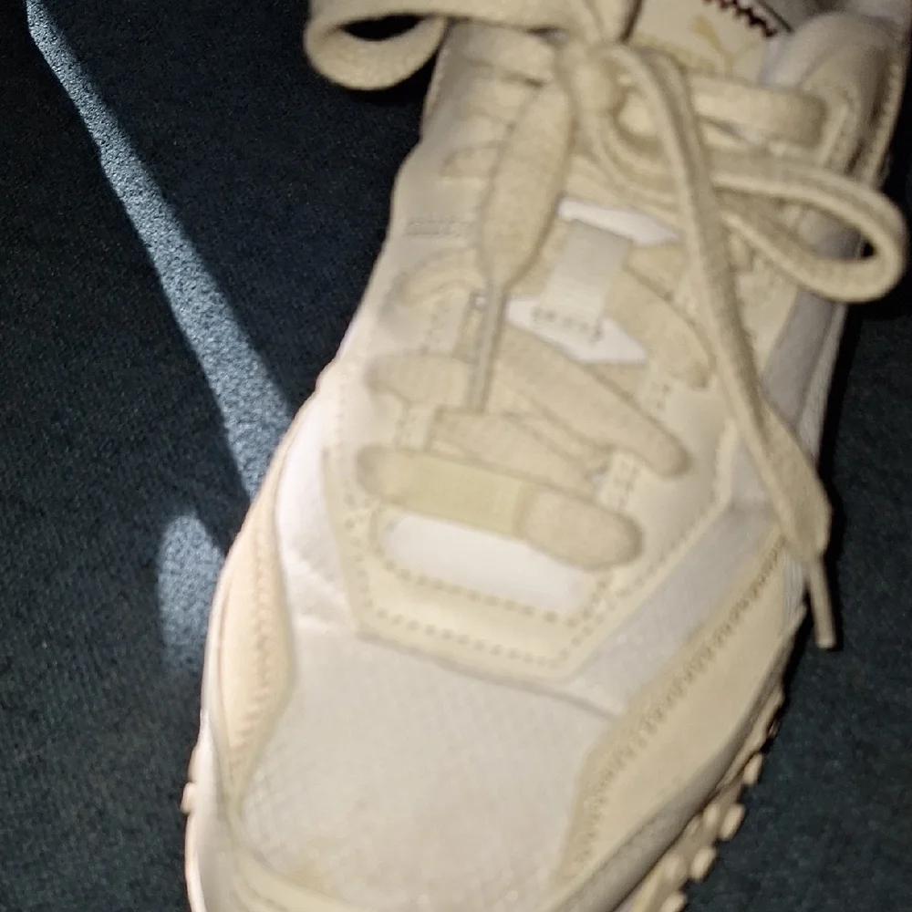 Puma White and Tan Athletic Shoes - Picture 7 of 10